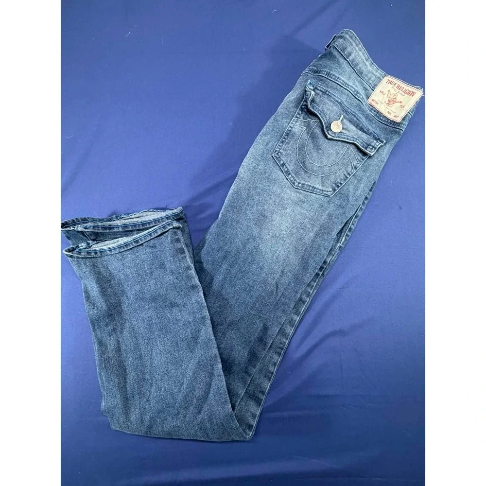 True Religon Billie Mid Rise Straight Jeans Denim Size 32 Men‎